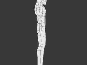 low poly base mesh - male character 3D Model
