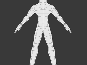 low poly base mesh - male character 3D Model