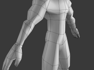 low poly base mesh - male character 3D Model