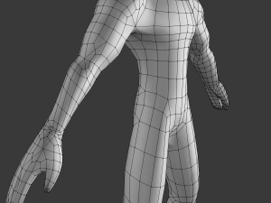 low poly base mesh - male character 3D Model