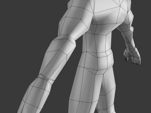 low poly base mesh - male character 3D Model