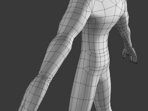 low poly base mesh - male character 3D Model