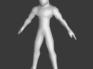 low poly base mesh - male character 3D Model