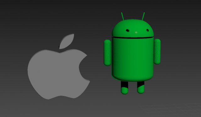 android and apple icons 3D Модель .c4d .max .obj .3ds .fbx .stl .blend