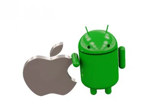 ikon Android dan Apple Model 3D