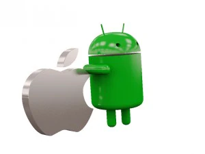 ikon Android dan Apple Model 3D