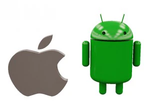 ikon Android dan Apple Model 3D