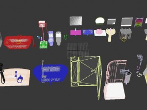 bathroom accessories 3D Model