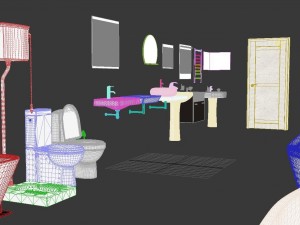 bathroom accessories 3D Model