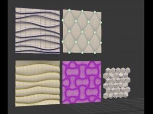 gypsum 3d wall panel 5 type 3D Model