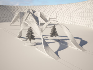 moon and star building 3D मॉडल