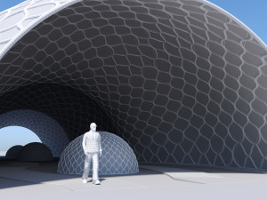 decorative glass tunnel for park model 3D Model