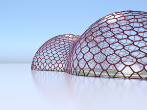 decorative glass tunnel for park model 3D Model