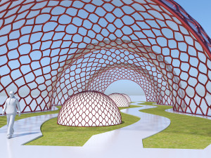 decorative glass tunnel for park model 3D Model