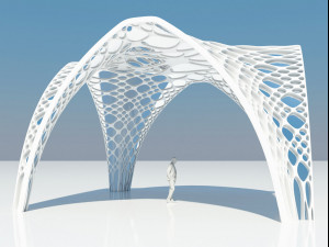 futuristic pergola 3D 모델
