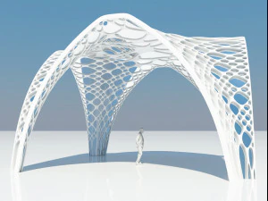 未来派凉棚 3D 模型