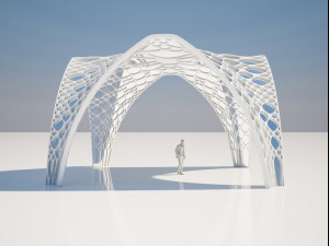 futuristic pergola 3D 모델
