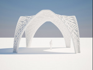 futuristic pergola 3D 모델