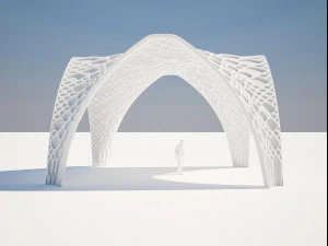 futuristic pergola 3D Model