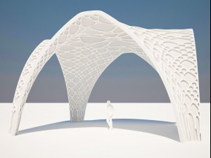 futuristic pergola 3D 모델