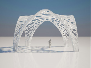 futuristic pergola 3D 모델