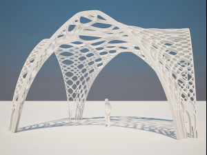 futuristic pergola 3D 모델