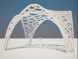 futuristic pergola 3D Model