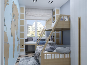 hostel apartment Model 3D