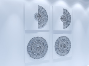 wall panel wood ornament 3D Model
