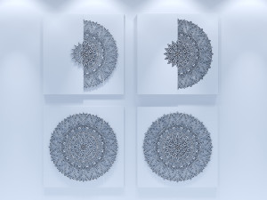 wall panel wood ornament 3D Model
