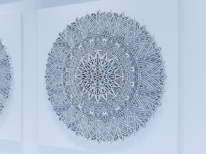 wall panel wood ornament 3D Model