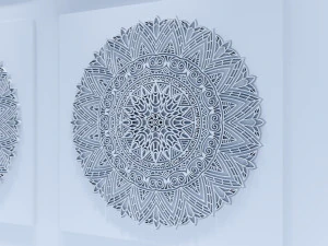 enfeite de madeira de painel de parede Modelo 3D