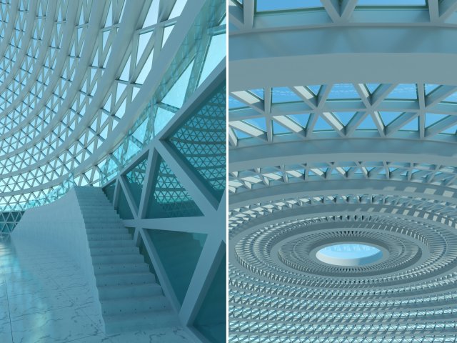 sphera building consept 3D Model .c4d .max .obj .3ds .fbx .stl .blend 