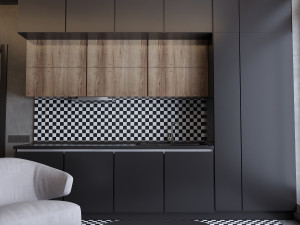 modern apartment for single people 3D Model
