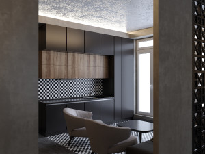 modern apartment for single people 3D Model