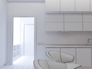 modern apartment for single people 3D Model