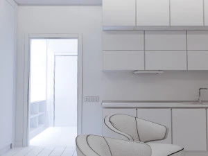 modern apartment for single people 3D Model