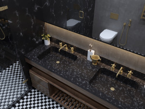 Modern apartment for single people bathroom 3Dモデル