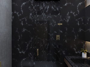 Modern apartment for single people bathroom Modelo 3D