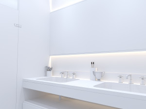 Modern apartment for single people bathroom Modelo 3D
