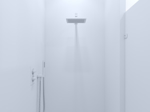 Modern apartment for single people bathroom Modelo 3D