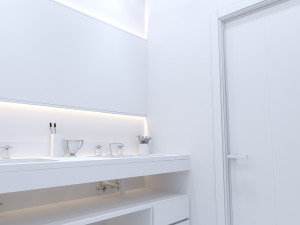 Modern apartment for single people bathroom Modelo 3D