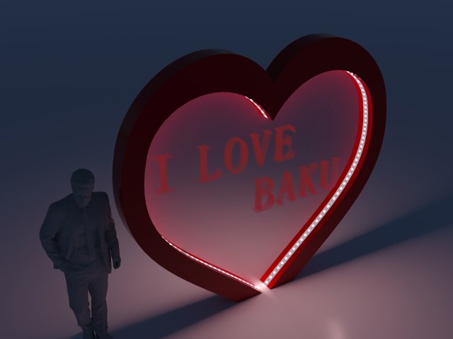 heart decor 3D Model .c4d .max .obj .3ds .fbx .stl .blend 