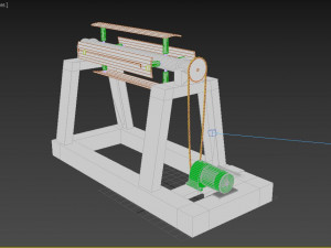 roll unwinder machine 3D Model