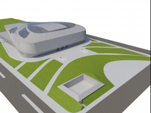 aula kongres baku Model 3D