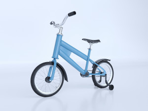 bicycle with training wheel 3D मॉडल