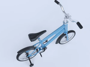 bicycle with training wheel 3D Model
