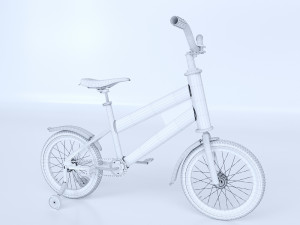 bicycle with training wheel 3D मॉडल