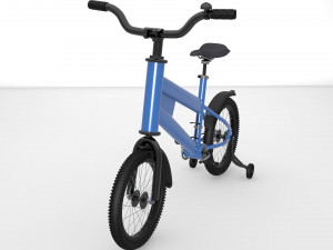 bicycle with training wheel 3D मॉडल