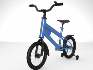 bicycle with training wheel 3D मॉडल